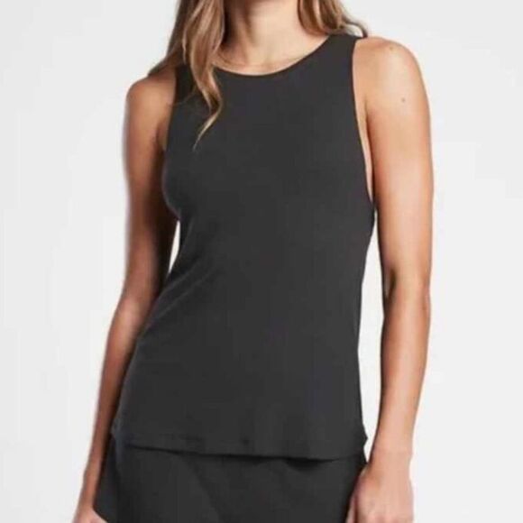 NWT Athleta Well Rested Soft Sleep Tank Comfy Cozy Stretchy Top in Black XS - Picture 1 of 11